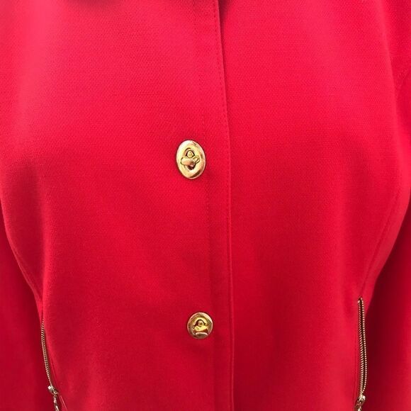 Ellen Tracy Red & Gold Jacket - Picture 5 of 12
